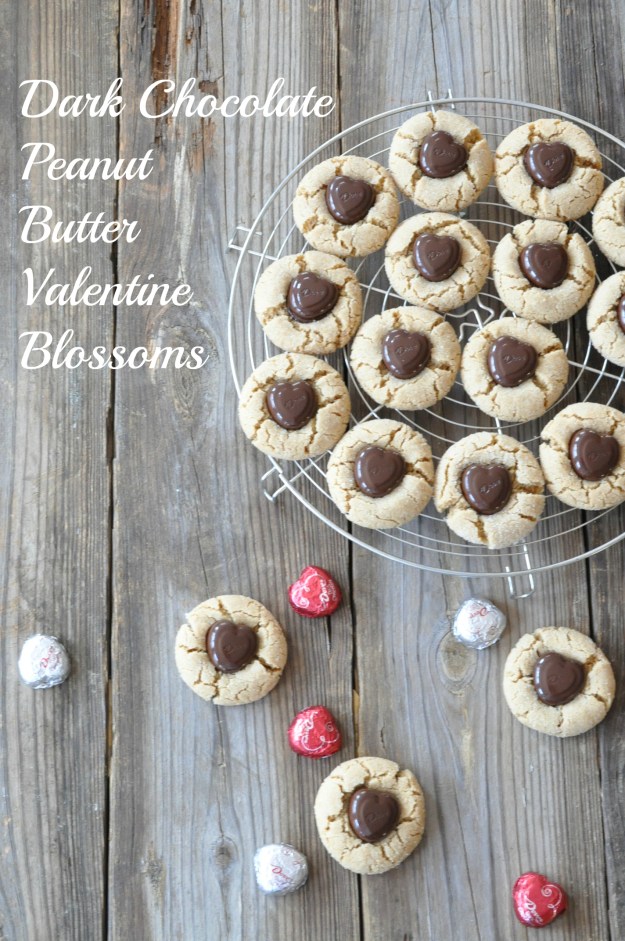 Dark Chocolate Peanut Butter Valentine Blossoms