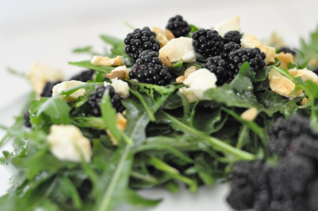 Arugula with Blackberries