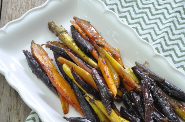 Honey Mustard Roasted Carrots with Rosemary