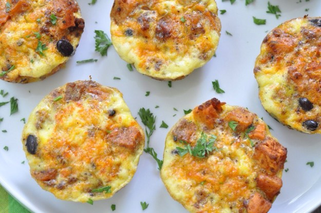 Sweet Potato and Chorizo Egg Muffins