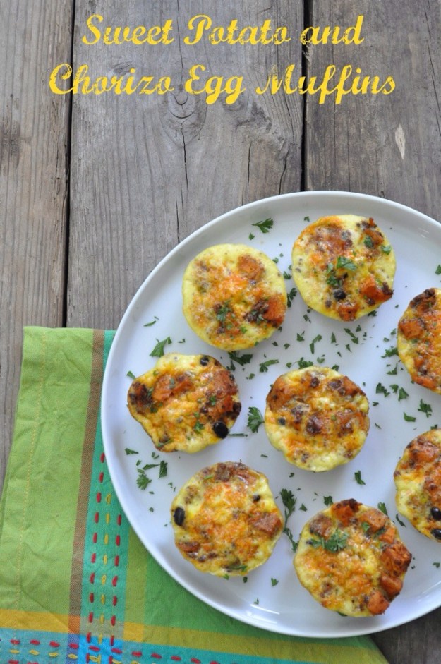 Sweet Potato and Chorizo Egg Muffins