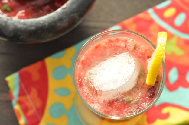 Strawberry Basil Lemon Cocktail