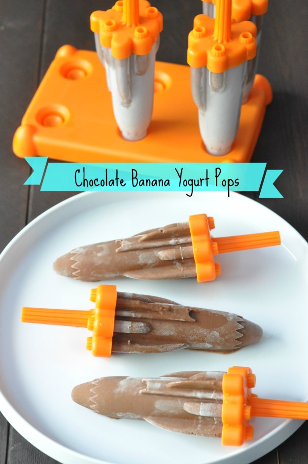 Chocolate Banana Yogurt Pops