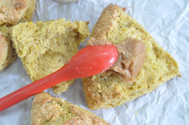 Pumpkin Scones with Cinnamon Maple Butter