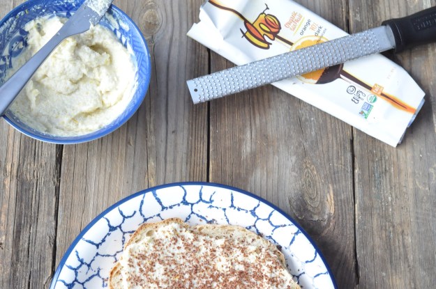 Cardamom Orange Ricotta Toast with Dark Chocolate