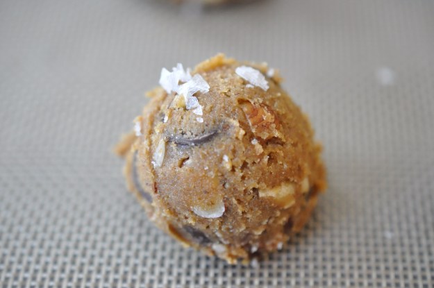 Salted Chocolate Chip Cookies with Hazelnuts